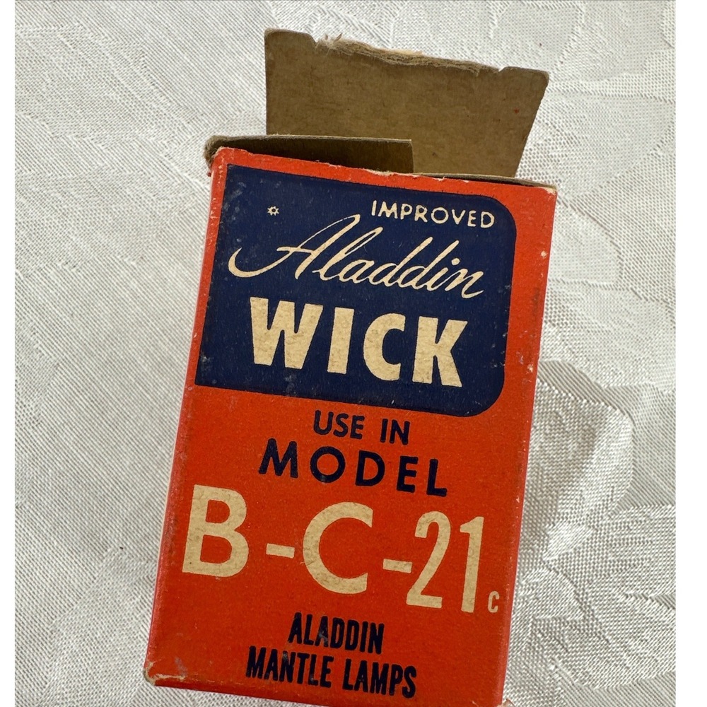 Aladdin Lamp Wick Red Good Vintage Model B C 21 Part 24204 Made in USA